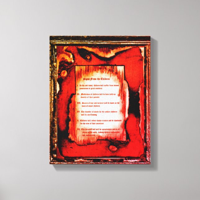 Tecken från barnen canvastryck (Framsida)