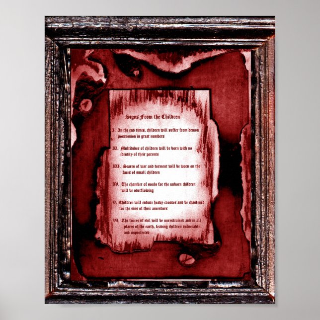 Tecken från barnen poster (Framsidan)