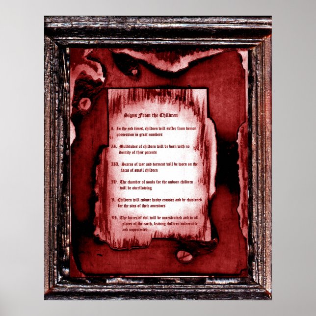 Tecken från barnen poster (Framsidan)