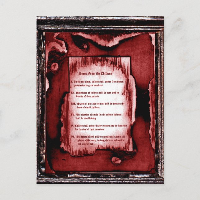 Tecken från barnen vykort (Framsida)