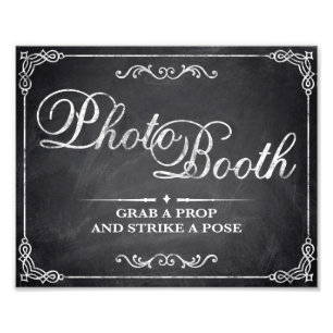 Tecken från bröllop - krita - Fotbooth - Fototryck