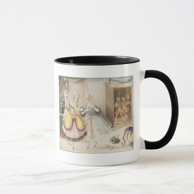 Tecken från "Cosi fläkttutte" vid Mozart, 1840 Mugg (Höger)