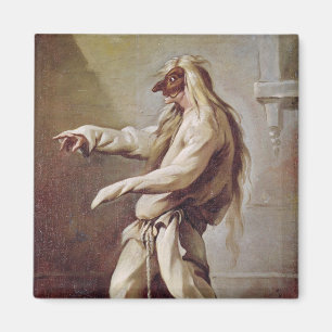 Tecken från den Commedia dell'Arten Magnet