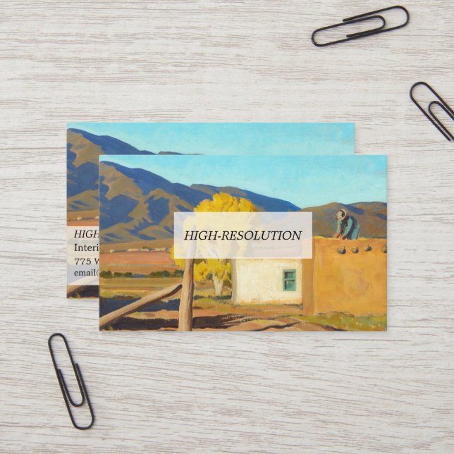 Tecken från hösten, 1931 från Maynard Dixon Visitkort (Fram/Back In Situ)