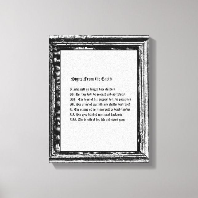 Tecken från jorden canvastryck (Framsida)