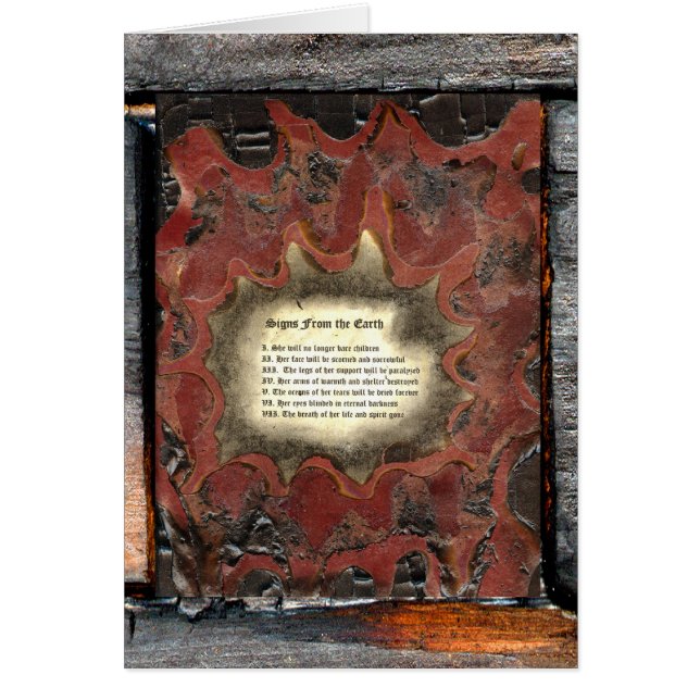 Tecken från jorden hälsningskort (Framsidan)
