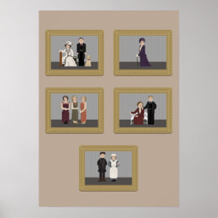 Tecken från Nedton Abbey Pixel Art Poster