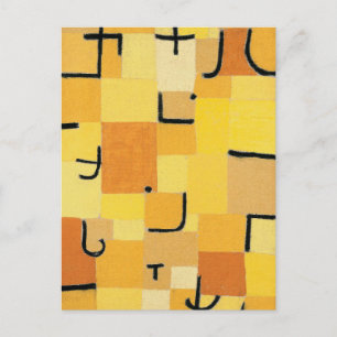 Tecken i Gultens Abstrakt Paul Klee Vykort
