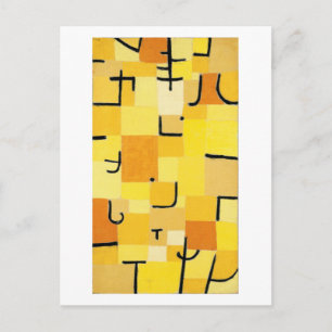 Tecken i Gultens Abstrakt Paul Klee Vykort