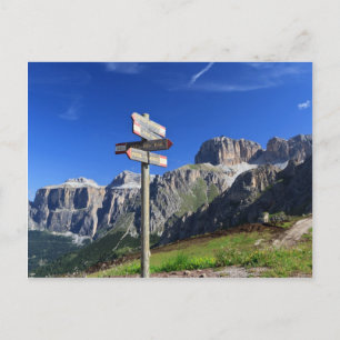 tecken och Dolomiterna Vykort