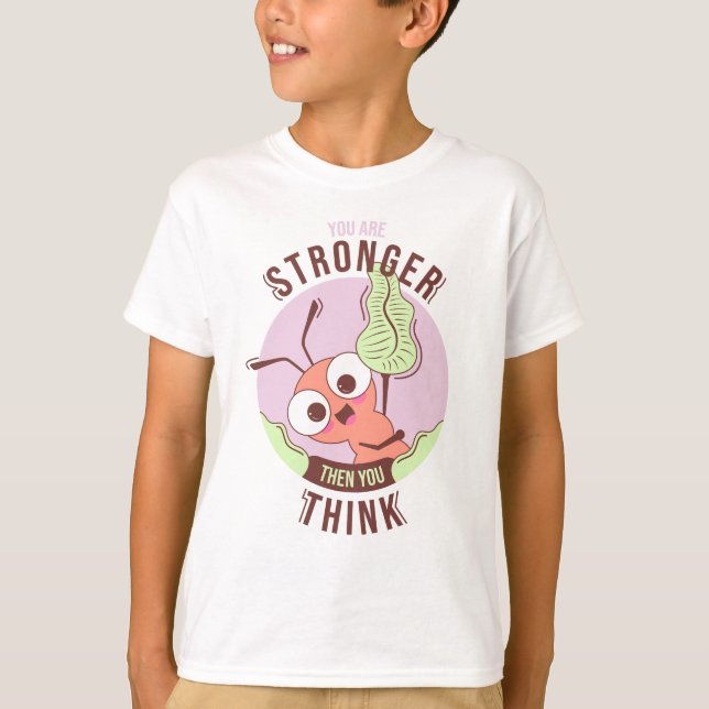 Tecken och stark motivation t shirt (Framsida)