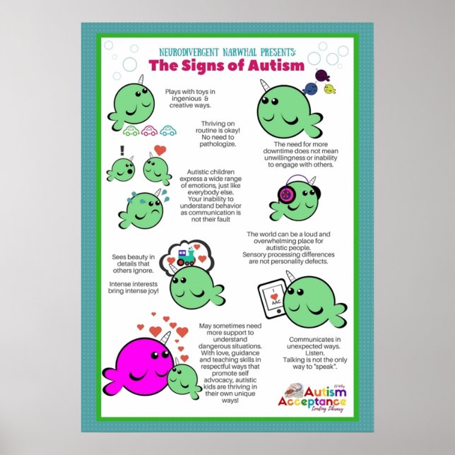 Tecken på autism poster (Framsidan)