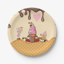Tecken på barn Ice Cream Cone Party Ice Cream