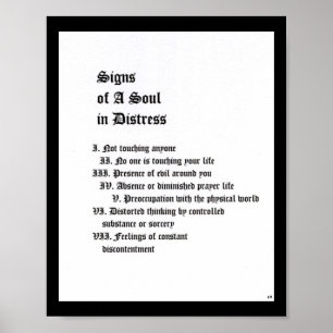 Tecken på en sjö i nöd poster