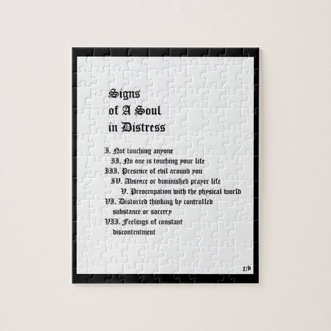 Tecken på en sjö i nöd pussel (Vertikal)