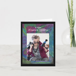 Tecken på ett mappat gratulationskort i Vänskapen  Kort