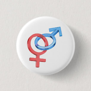Tecken på gender av glaskvinna och handjur knapp