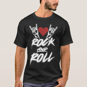 Tecken på hornen Hand Rock and roll Music Älskar T Shirt