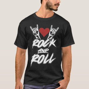 Tecken på hornen Hand Rock and roll Music Älskare T Shirt