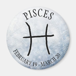 Tecken på Horoscope Zodiac Astrology Pisces Magnet