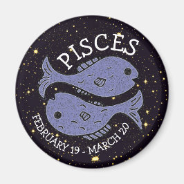 Tecken på Horoscope Zodiac Astrology Pisces Magnet