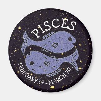 Tecken på Horoscope Zodiac Astrology Pisces Magnet