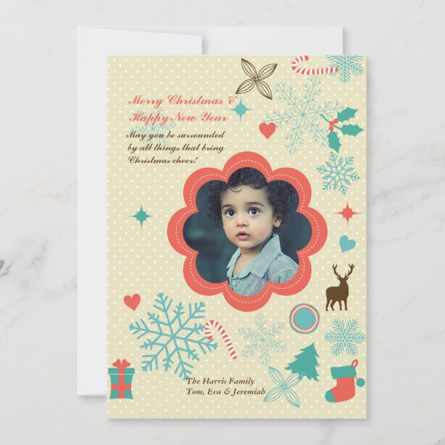 Tecken på julfotoportet för Helgdag Julkort (Framsida)