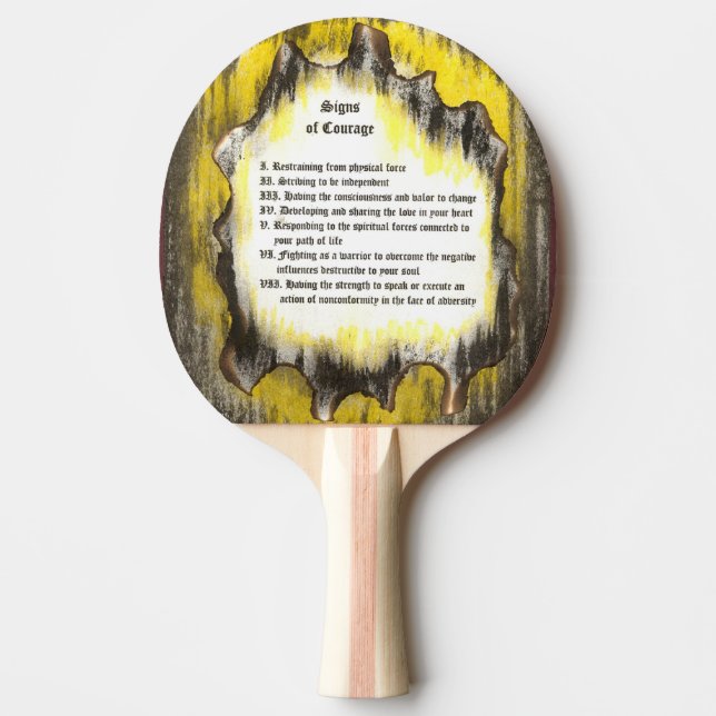 Tecken på mod pingisracket (Framsidan)
