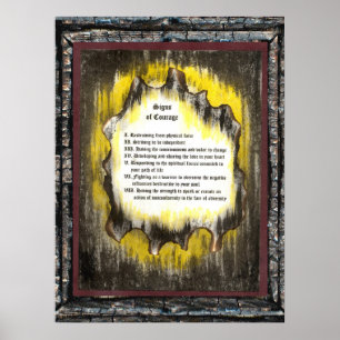 Tecken på mod poster