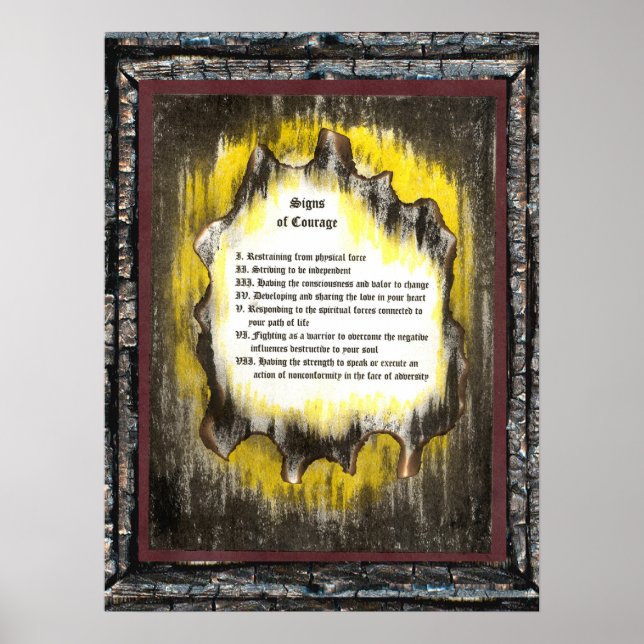 Tecken på mod poster (Framsidan)