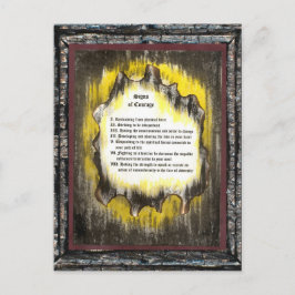 Tecken på mod vykort