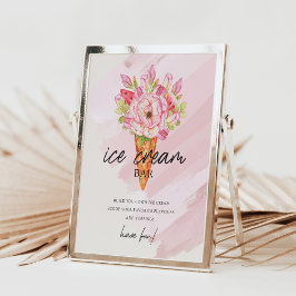 Tecken på Möhippa för Anpassningsbar av iskräm Poster