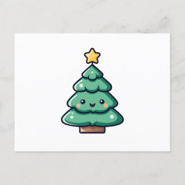 Tecken på positiv Cute Julgran Helg Vykort