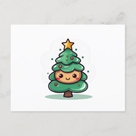 Tecken på positiv Cute Julgran Helg Vykort