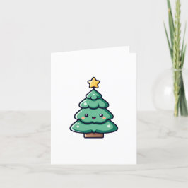 Tecken på positiv Cute Julgran Helgkort