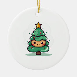 Tecken på positiv Cute Julgran Julgransprydnad Keramik