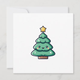 Tecken på positiv Cute Julgran Julkort