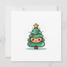 Tecken på positiv Cute Julgran Julkort
