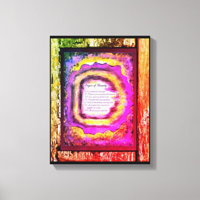 Tecken på skönhet canvastryck (Framsida)