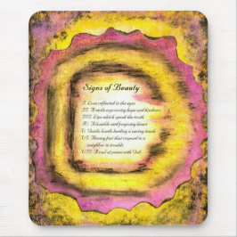 Tecken på skönhet musmatta