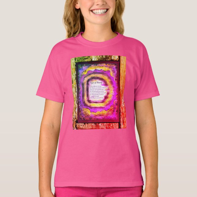 Tecken på skönhet t shirt (Framsida)