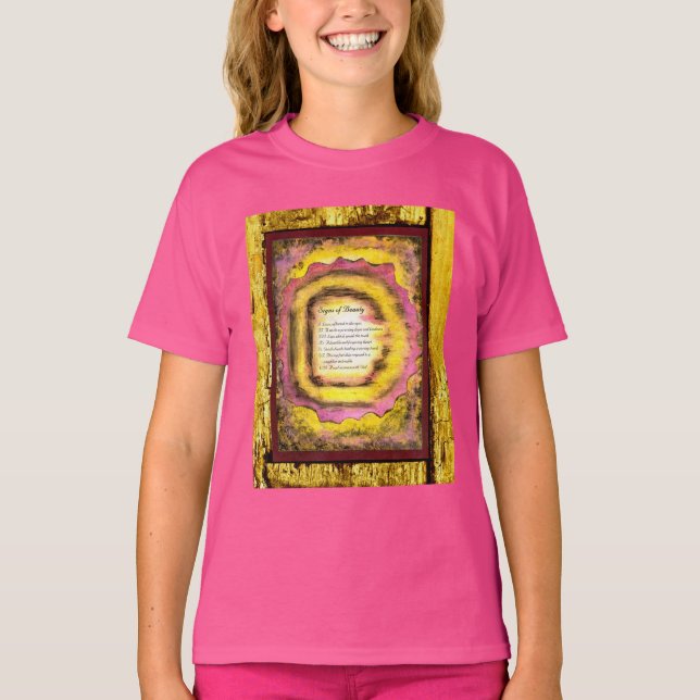 Tecken på skönhet t shirt (Framsida)