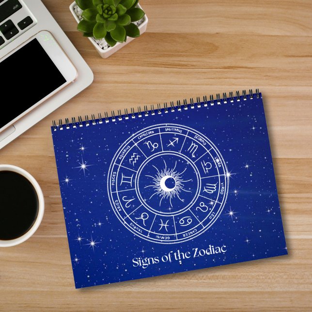 Tecken på Zodiac Illustrations med stjärnor Kalender (Skapare uppladdad)