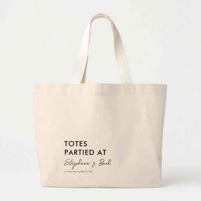 Tecken som delats med Bachelorette Helg Tote Bag Jumbo Tygkasse (Framsidan)