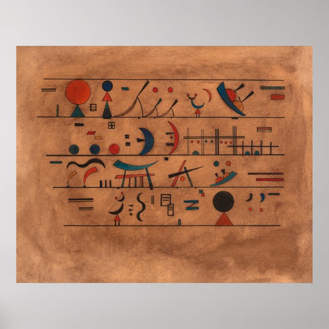 Tecken Strings av Wassily Kandinsky Poster (Framsidan)