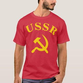 Tecken USSR och hammare och skära symbol T Shirt