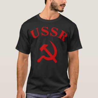 Tecken USSR och hammare och skära symbol T Shirt