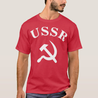 Tecken USSR och hammare och skära symbol T Shirt