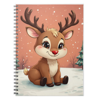 Teckenanteckningsbok för Cute Rudolph Anteckningsbok