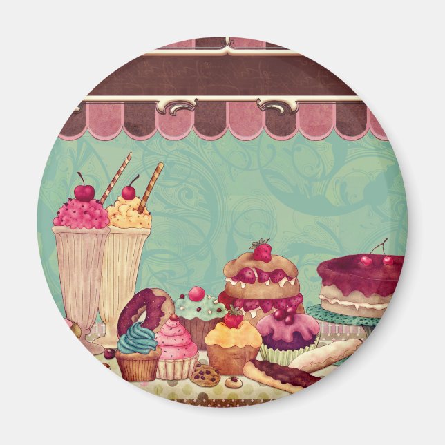 Teckenbanderoll för cake Party Magnet (Framsidan)